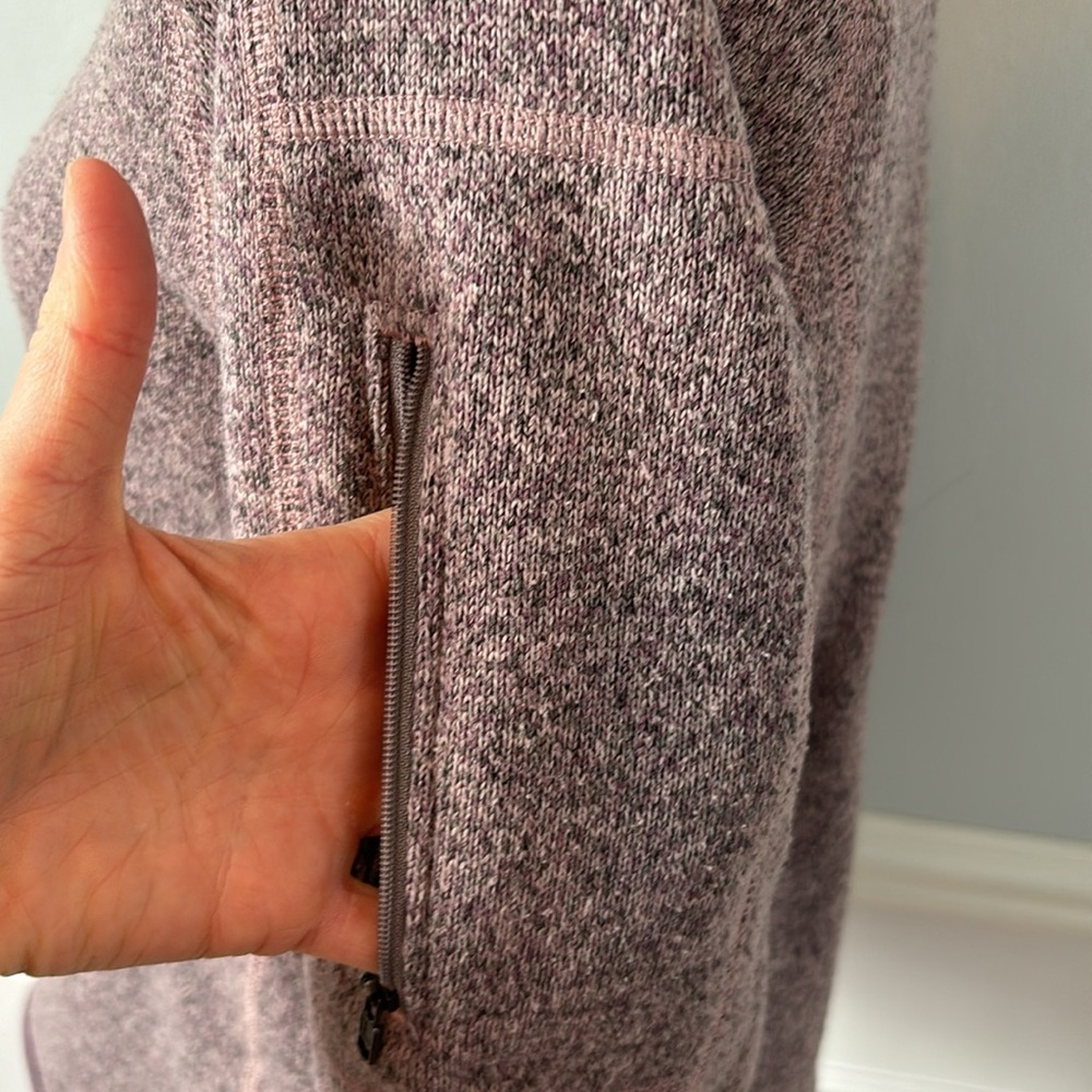 BETTER SWEATER 1/4 ZIP FLEECE PULLOVER Stormy Mauve Size Medium - Picture 10 of 13